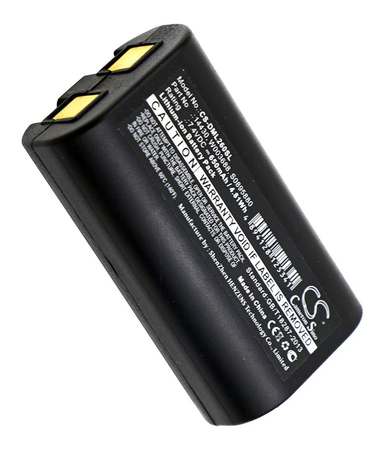 Batería Li-ion Dymo 7.4V 650mAh / 4.81Wh, modelo 14430, números de piezas: 1758458, S0895880, S0915380, W003688