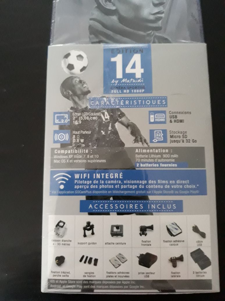 Hoé TeamSport Edition 14 - Pocket Camera - 1080p - Wireless LAN - Waterproof to 30m