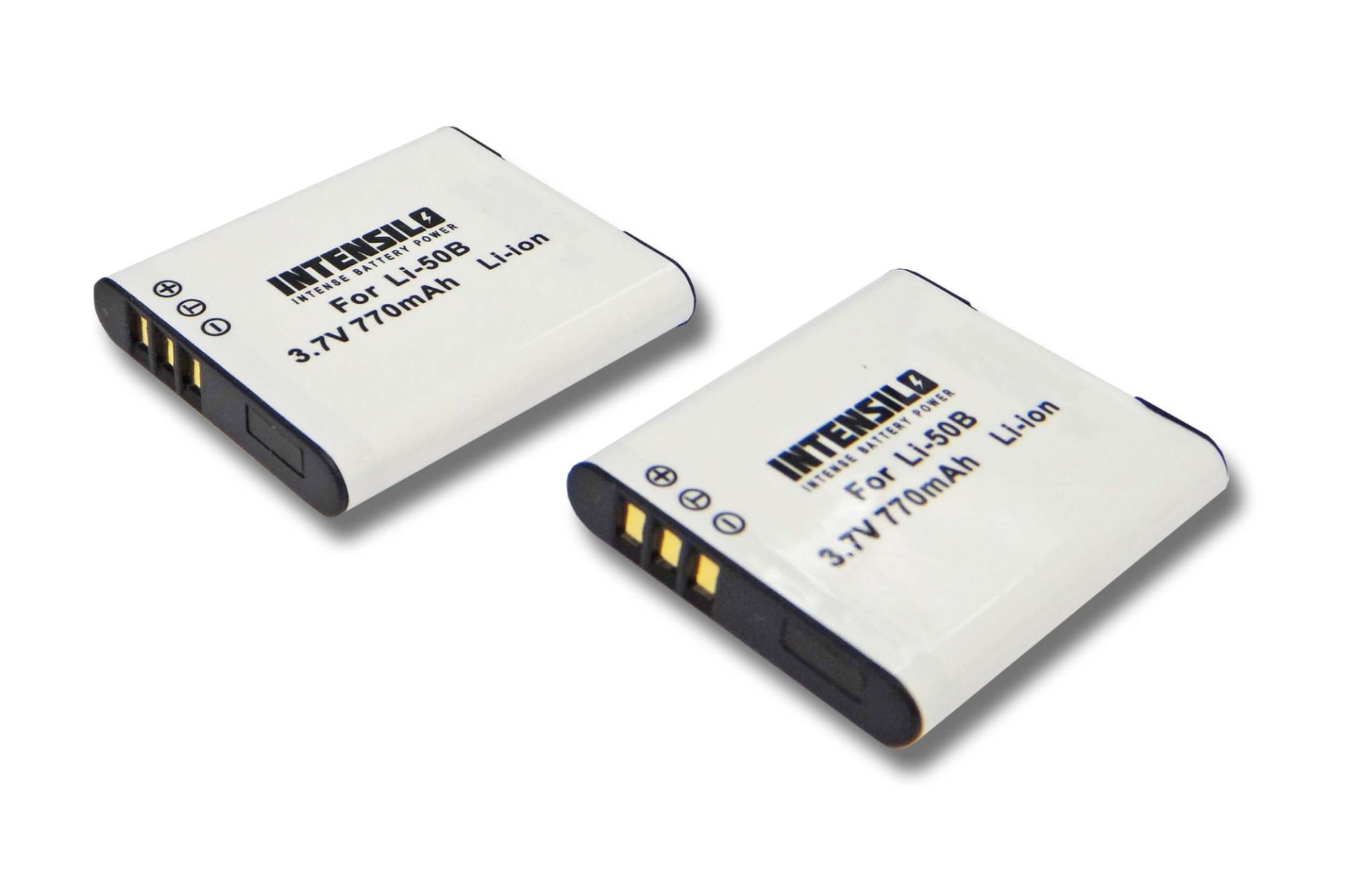 Intensilo 2x Li-Ion Battery 770mAh (3.7V) for Olympus Tough TG-5 Camera