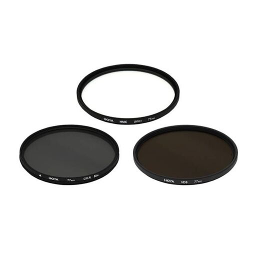 Kit de filtros Hoya 77 mm DFK77II (UV, PLC, ND)