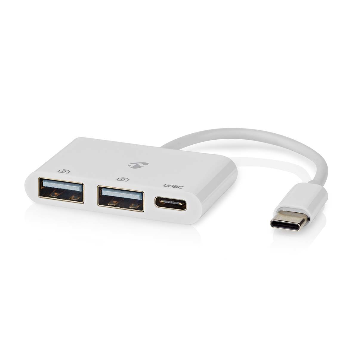 Concentrador y adaptador USB 2.0 Tipo C Nedis 5000 Mbit/s Blanco
