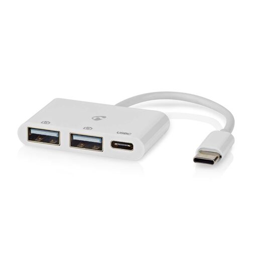Concentrador y adaptador USB 2.0 Tipo C Nedis 5000 Mbit/s Blanco