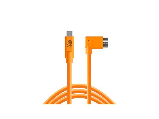 Tether Tools TetherPro USB-C to USB Micro-B Right Angle Cable 4.6m Orange