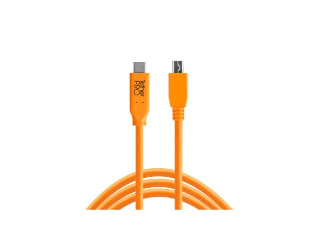 Tether Tools USB-C to Micro-B Cable, 4.6m, Orange