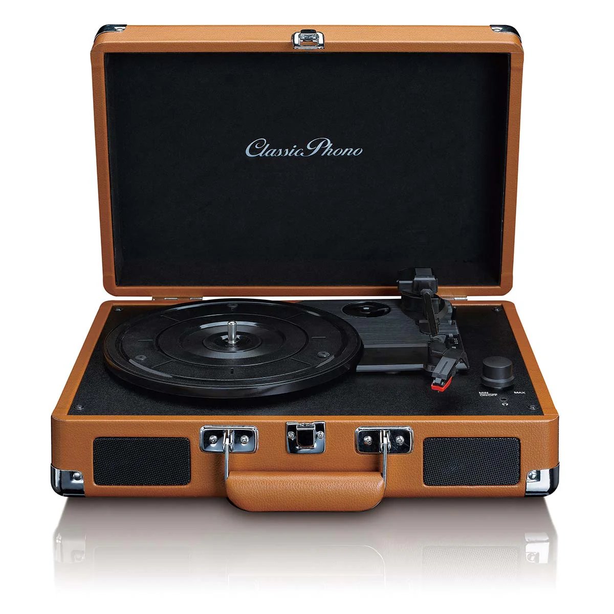 Lenco Classic Phono TT-10BN - Maletín con altavoces integrados - Marrón - Tipo Euro / C (CEE 7/16)