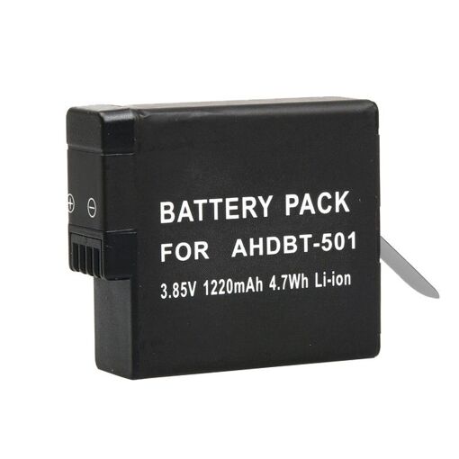 Weweo Li-ion Battery for GoPro HERO5, 3.85V 1220mAh 4.7Wh
