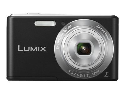 Panasonic Compact Digital Camera - 14.1MP - 720p - 5x Optical Zoom - Black
