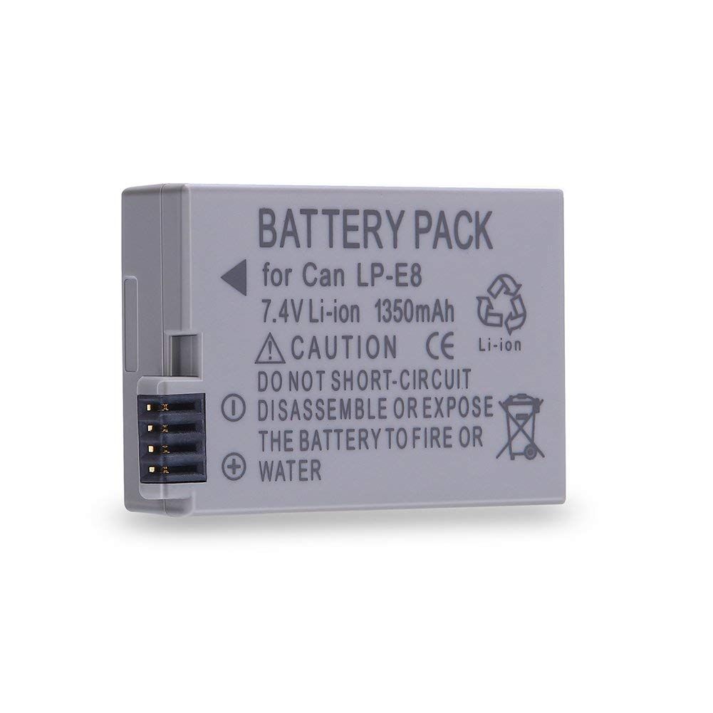 Mondpalast LP-E8 Battery for Canon EOS 550D, 600D, 650D, 700D, Rebel T2i, T3i, T4i, T5i