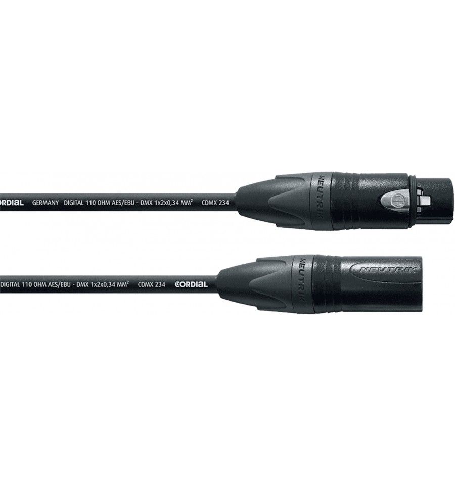 Cordial CPM20FM-234 - XLR Male to Female Long-Range Cable - 20m Peak Series