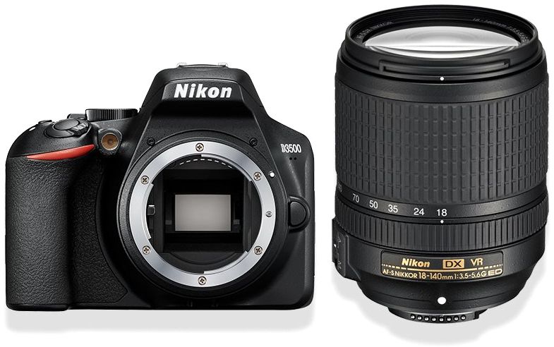 Kit Nikon D3500 + Objetivo 18-140mm f/3.5-5.6 AF-S DX ED VR G