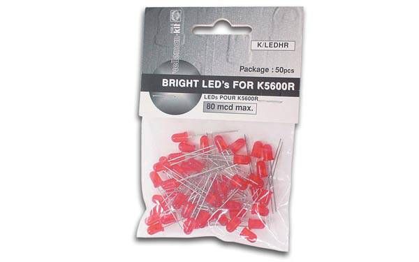 Velleman Red LED Kit (50 LEDs, 80mcd Max)