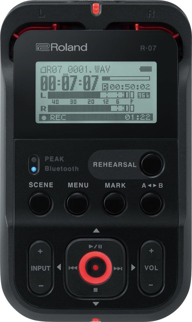 Roland R-07 BK Portable Digital Recorder