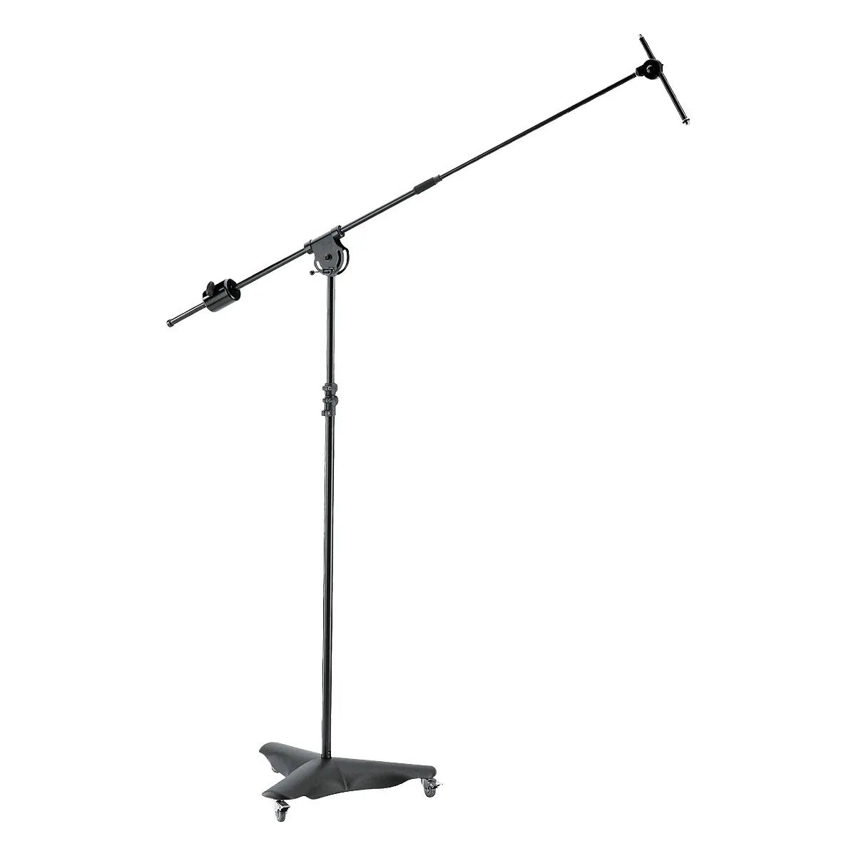 K&M 21430 - Mobile Microphone Stand - Telescopic 2-Part - For Stage or Studio