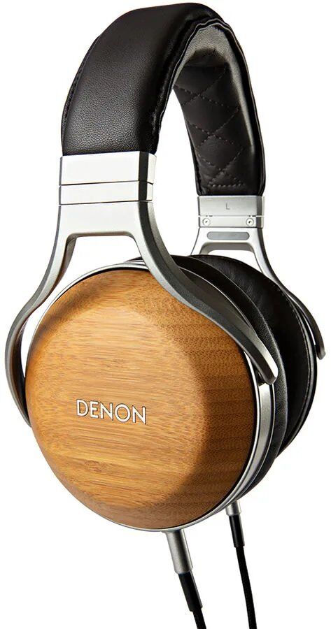 Denon AH-D9200 Headphones - Circum-aural, Wired - Bamboo Cases, Leather Pads, 50mm FreeEdge Transducers