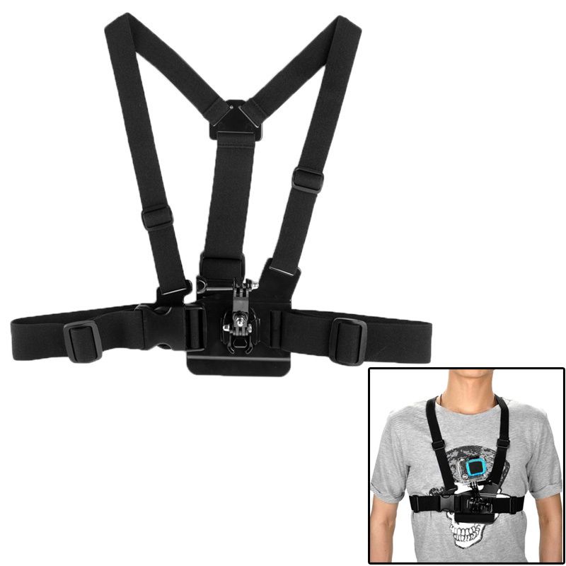 Ceinture de montage pour GoPro avec attache rapide et bride (Noir)