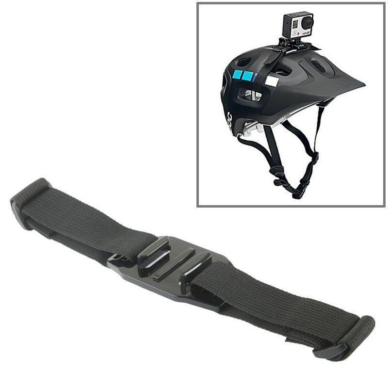 Allshopstock Outdoor Camera Helmet Mount Strap for Action Cameras (Black)
