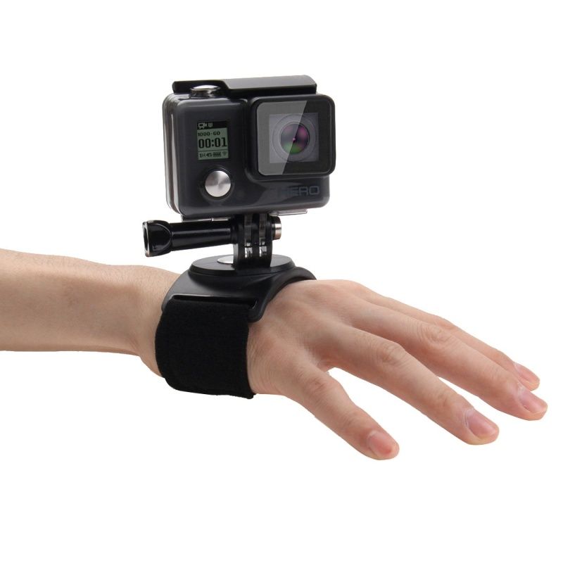 Puluz 3-in-1 Wrist, Arm & Leg Straps with 360-Degree Rotation Mount for GoPro and Other Action Cameras (Black)