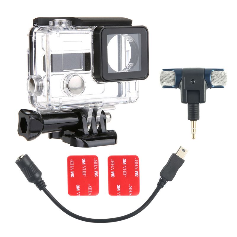 GoPro 2-in-1 Waterproof Housing with Stereo MIC for HERO 4/3+