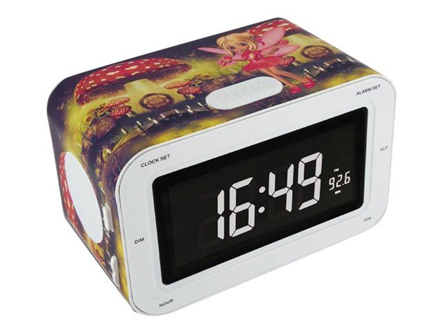 BigBen RR30 Fairy Forest Alarm Clock - Pink, Turquoise, Fluo Yellow