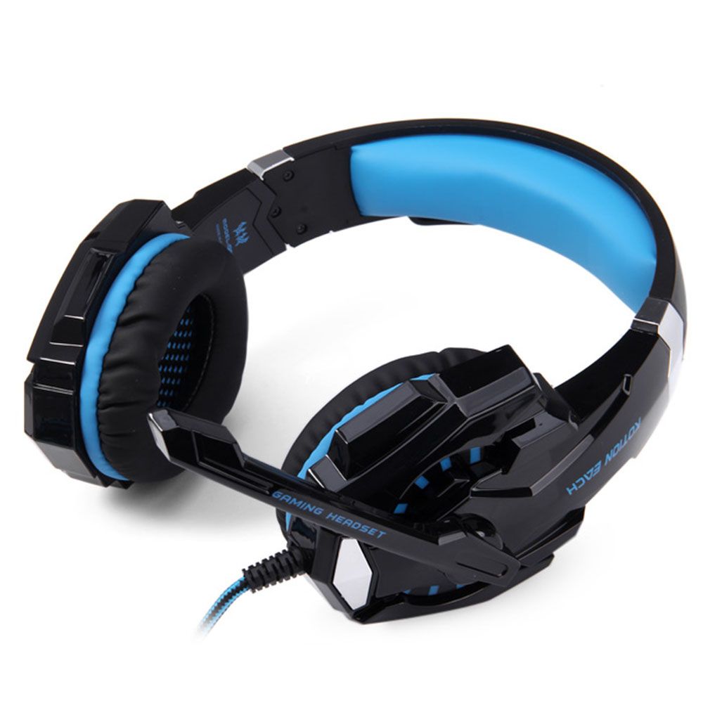Casque de jeu KOTION EACH G9000, 3,5 mm, Microphone LED bleu pour PS4