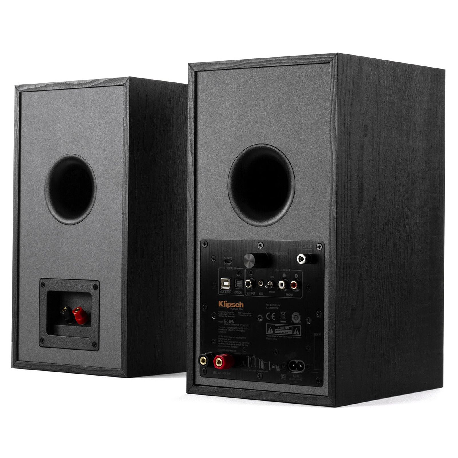 Enceintes de bibliothèque actives Klipsch R-51PM (par paire)