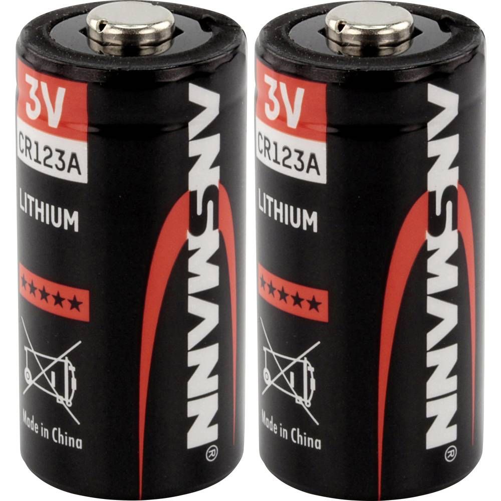 Ansmann CR17335 Lithium Photo Battery CR-123A, 1375 mAh, 3V, 2 Pack