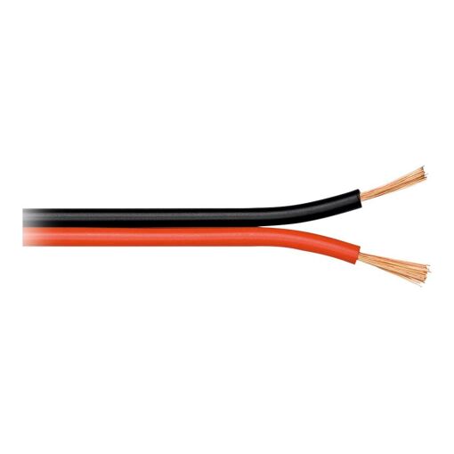 Câble de haut-parleur Wentronic Goobay - 1,5 mm² - 50 m - Rouge/Noir