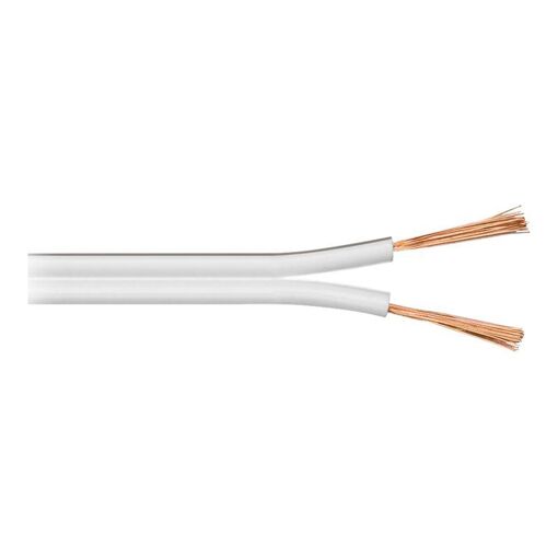 Câble de haut-parleur Wentronic Goobay - 4 mm² - 50 m - Blanc