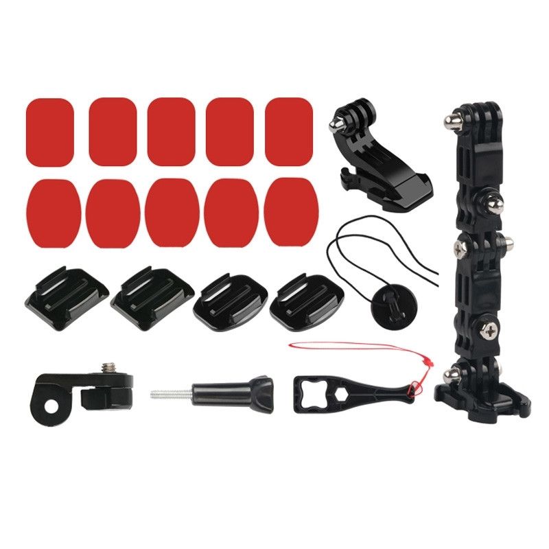 Wewoo Fixed Mount Kit for Multi-Articulated Arm, Helmet Bike Mount with Loop Holder, Adapter and Screws for GoPro Hook, Suitable for GoPro HERO7/6/5/4/3+ / Xiaoyi and other action cameras
