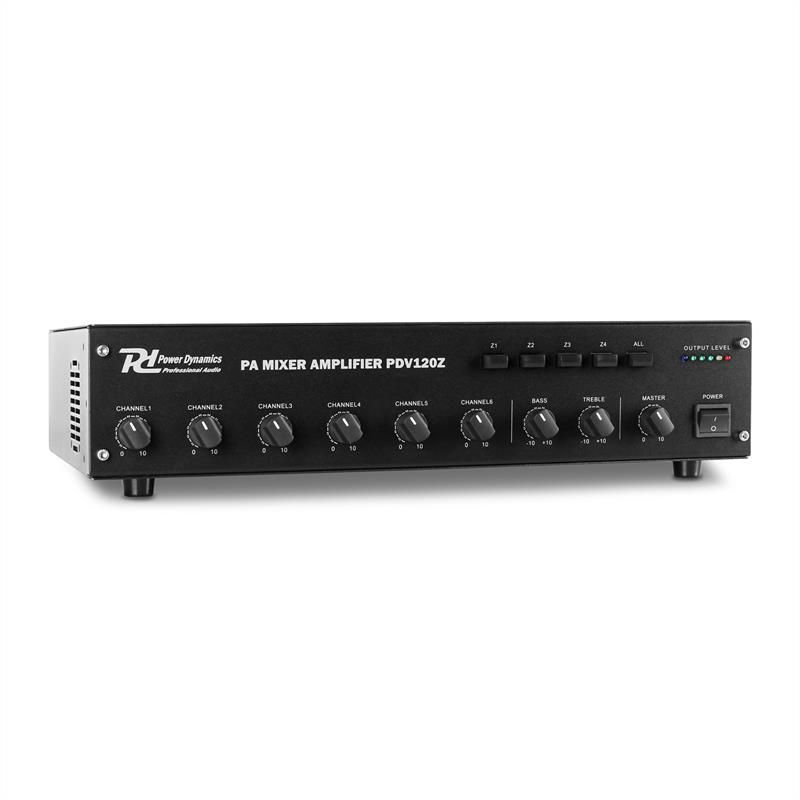 Amplificador Power Dynamics PDV120Z de 6 canales con 4 zonas