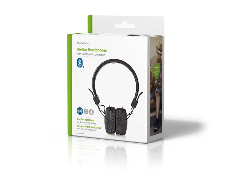 Nedis HPBT1100BK Écouteurs sans fil Bluetooth sur oreille avec micro - Noir
