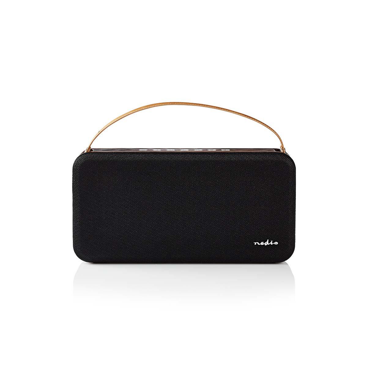 Haut-parleur Bluetooth Nedis SPBT35101BN, 45 W, Étanche, Poignée de Transport, Noir/Marron