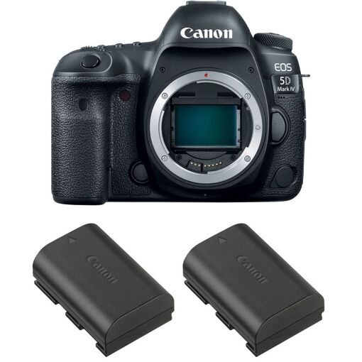 Canon EOS 5D Mark IV + 2 Canon LP-E6N Camera Body and Battery Kit