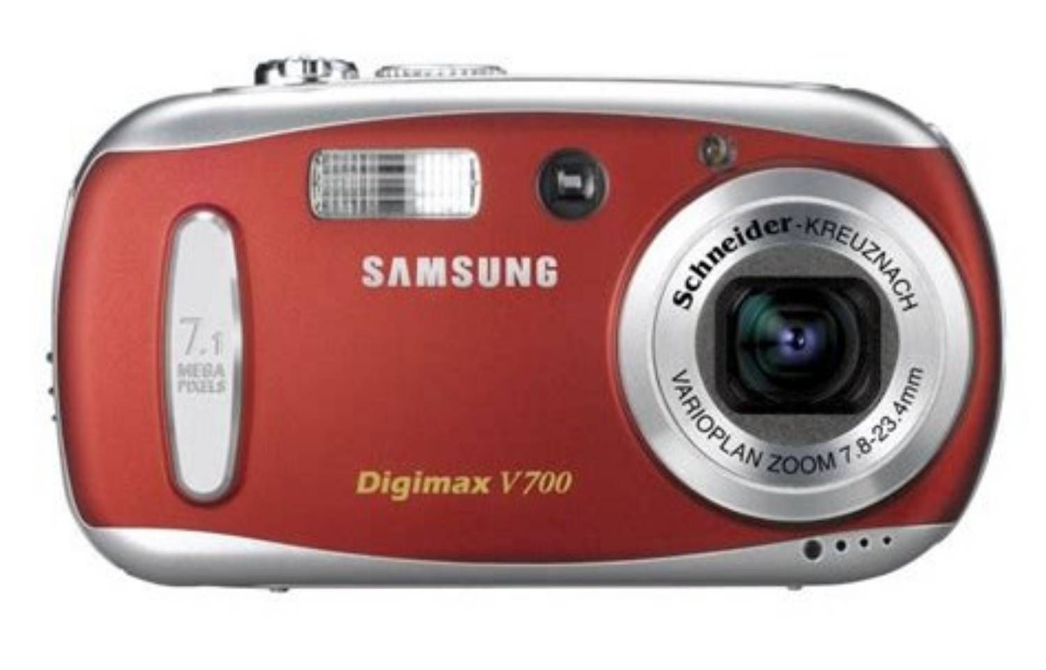 Samsung Compact Camera - 7.1MP - 3x Optical Zoom - Schneider - Red