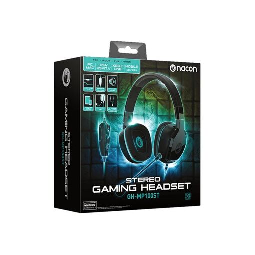 Nacon GH-MP100ST Gaming Headset - Circum-aural, Wired, Acoustic Isolation