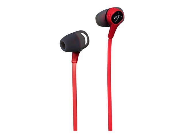 HyperX Cloud Earbuds - Écouteurs filaires avec micro et prise jack 3,5 mm - Rouge