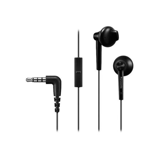 Auriculares Panasonic RP-TCM55E con micrófono y punta de oído - Negro