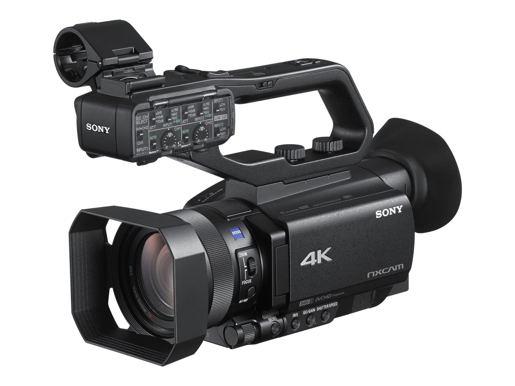 Sony NXCAM HXR-NX80 - 4K Camcorder - 20.0MP - 12x Optical Zoom - Carl Zeiss Lens - Wi-Fi, NFC