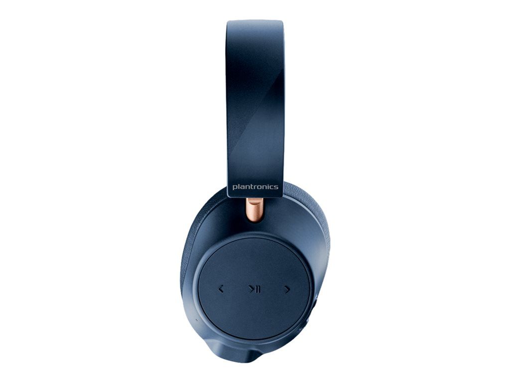 Poly Plantronics Backbeat GO 810 - Auriculares inalámbricos Bluetooth con cancelación activa de ruido - Azul marino