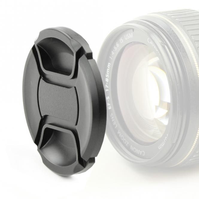 Lens Front Cap - 82mm (E-82 II, LC-82, LCF-82, CP-82), Snap-On: Central Grip, Protection Cover