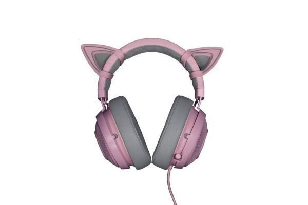 Kitty Ears Razer pour casque RZ Kraken - Blanc