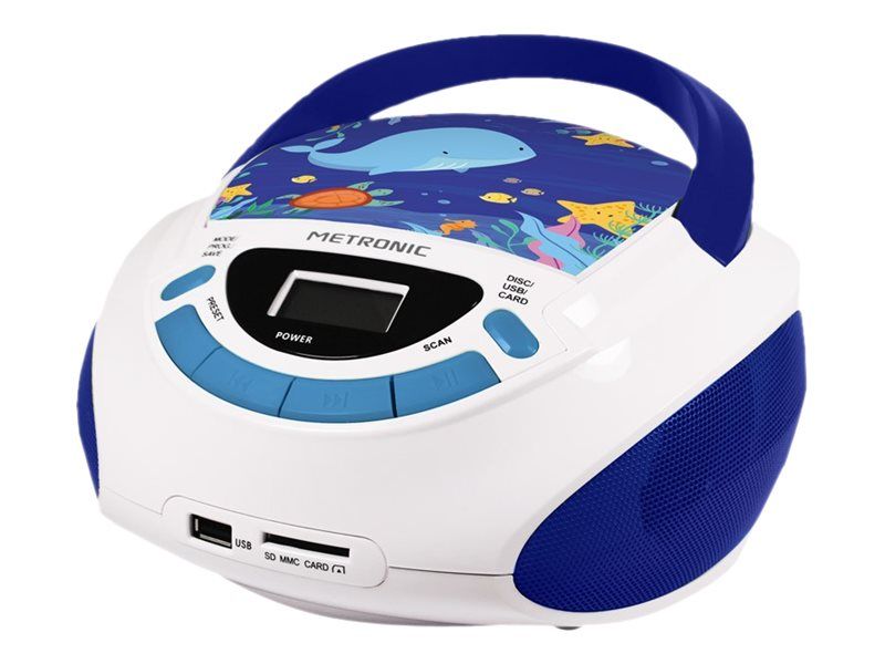 HF Company Ocean Radio CD - Boombox - 3 Watt - White, Blue