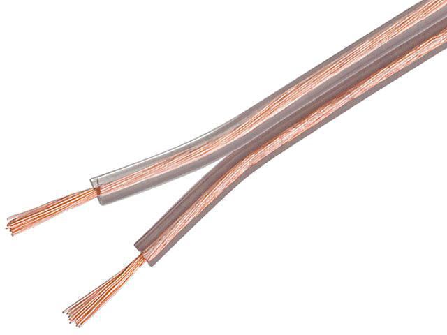 ADNAuto 100ft Speaker Cable, 2x1.5mm2 CCA - Transparent