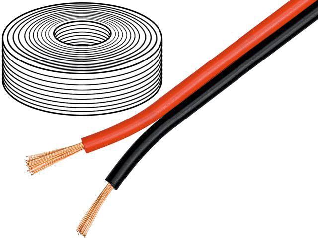 ADNAuto 50m Speaker Cable 2x0.5mm2 - OFC - Red/Black