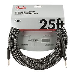 Câble d'instrument Fender Série Professionnelle, 7,5m, Gris Tweed