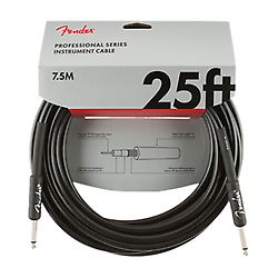 Cable de instrumento Fender Serie Profesional, 7,5 m, Negro