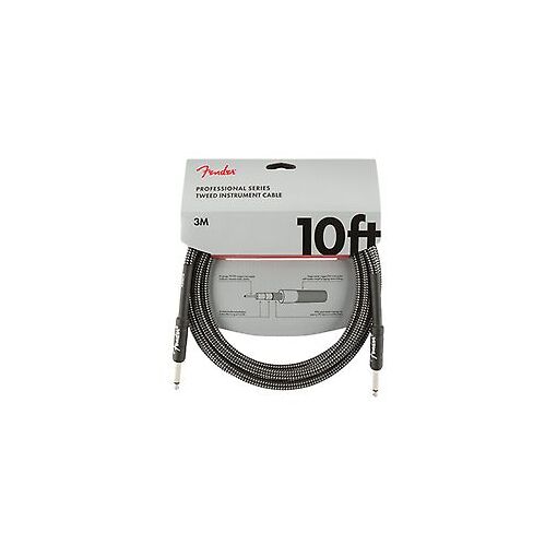 Câble d'instrument Fender Série Professionnelle, 3m, Gris Tweed