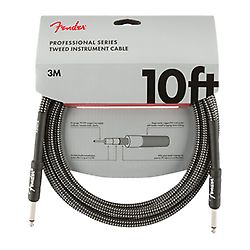 Fender Professional Series Instrument Cable, 3m, Gray Tweed