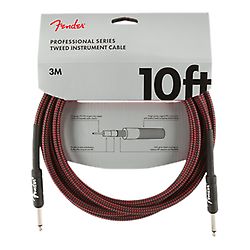 Fender Professional Series Instrument Cable, 3m, Red Tweed