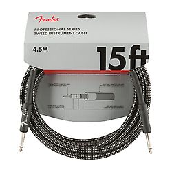Cable de instrumento Fender Serie Profesional, 4.5m, Gris Tweed